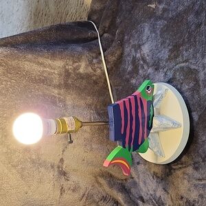 California kids Multicolor Fish table lamp 2 bulbs possibly vintage